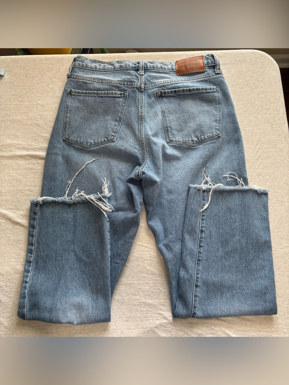 Lucky Brand Zoe High Rise Straight Distressed Raw Hem Jeans Size 10 - Picture 5 of 11